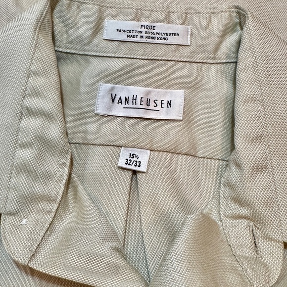 VAN HEUSEN, MENS LONG SLEEVE, SHIRTS. SIZE 15 1/2. SET/2 - Picture 4 of 7